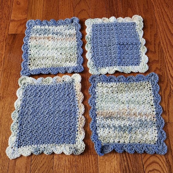 Crochet Stone Wash Washcloth and Face Disc Set - Picture 2 of 10